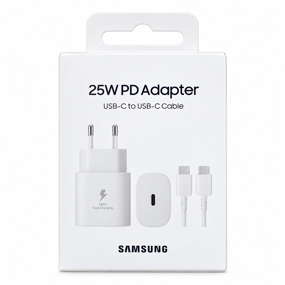 Samsung 25W USB-C PD Charger with USB-C Cable – White