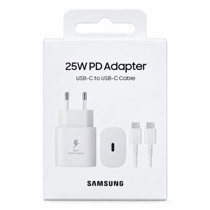 Samsung 25W USB-C PD Charger with USB-C Cable – White