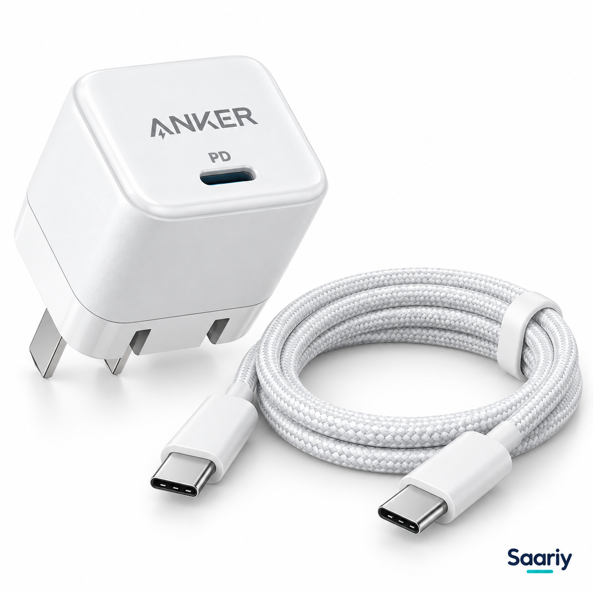 باندل Anker 20W | شاحن Cube + كابل USB-C — الصورة الرئيسية