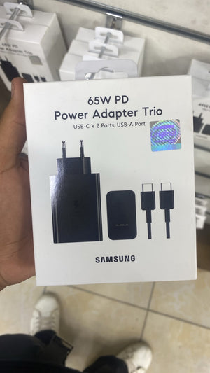 Samsung Trio 65W 3-Port Charger with USB-C Cable — front packaging
