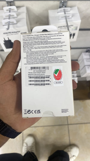 Samsung Trio 65W 3-Port Wall Charger — back packaging