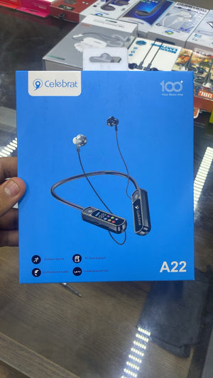 Celebrat A22 Neckband Earphones — front packaging