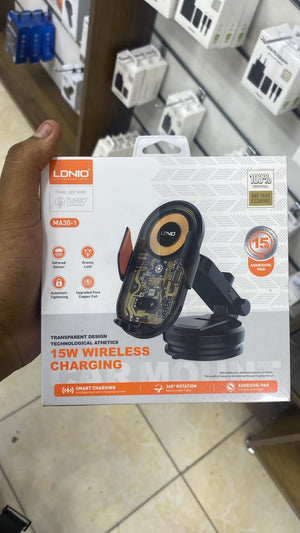 LDNIO MA30-1 Car Phone Mount with 15W Wireless Charging — front packaging