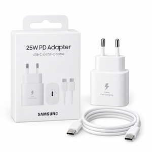 Samsung 25W USB-C PD Charger with USB-C Cable – White