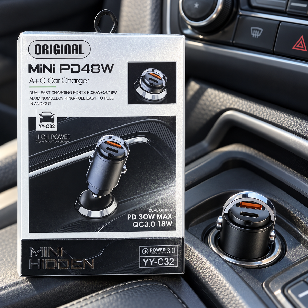 YY C32 Mini 48W Car Charger — gallery image 2