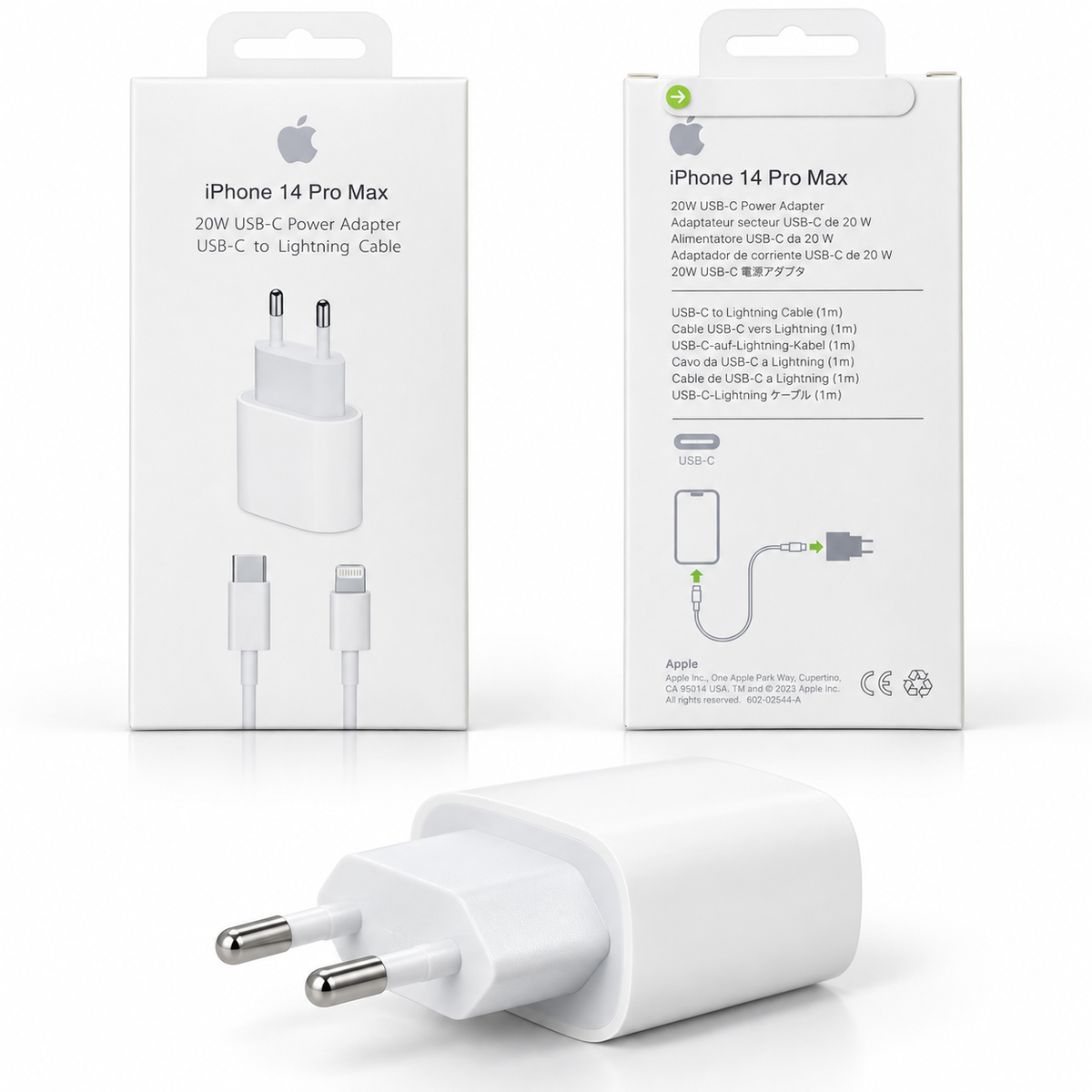 20W USB-C Charger with 1m Lightning Cable for iPhone