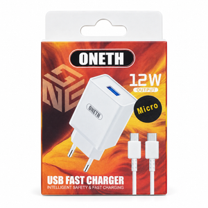 ONETH 12W USB-A Charger with Micro-USB Cable
