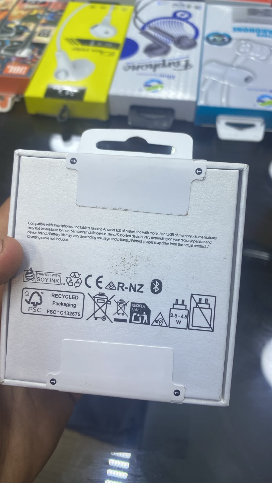 Samsung Galaxy Buds4 Wireless Earbuds — back packaging