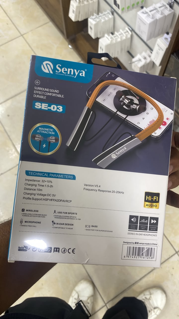 Senya SE-03 Neckband Earphones — back packaging