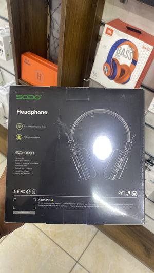 SODO SD-1001 Headphones — back packaging