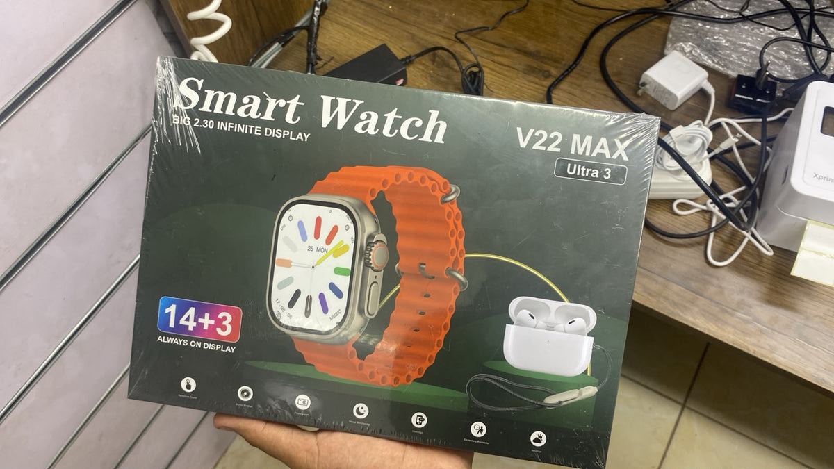 V22 Max Smartwatch — front packaging