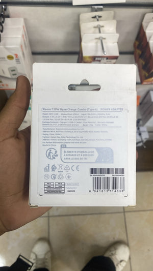 Xiaomi HyperCharge 120W Charger Kit — back packaging