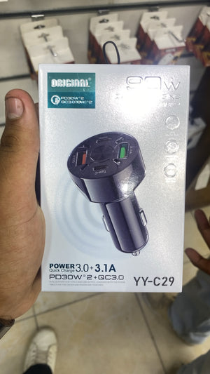 YY C29 90W Car Charger — front packaging